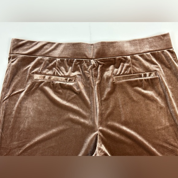 Isaac Mizrahi Live Hickory Brown Crushed Velvet Lounge/Casual Pants XL T… - Picture 4 of 8